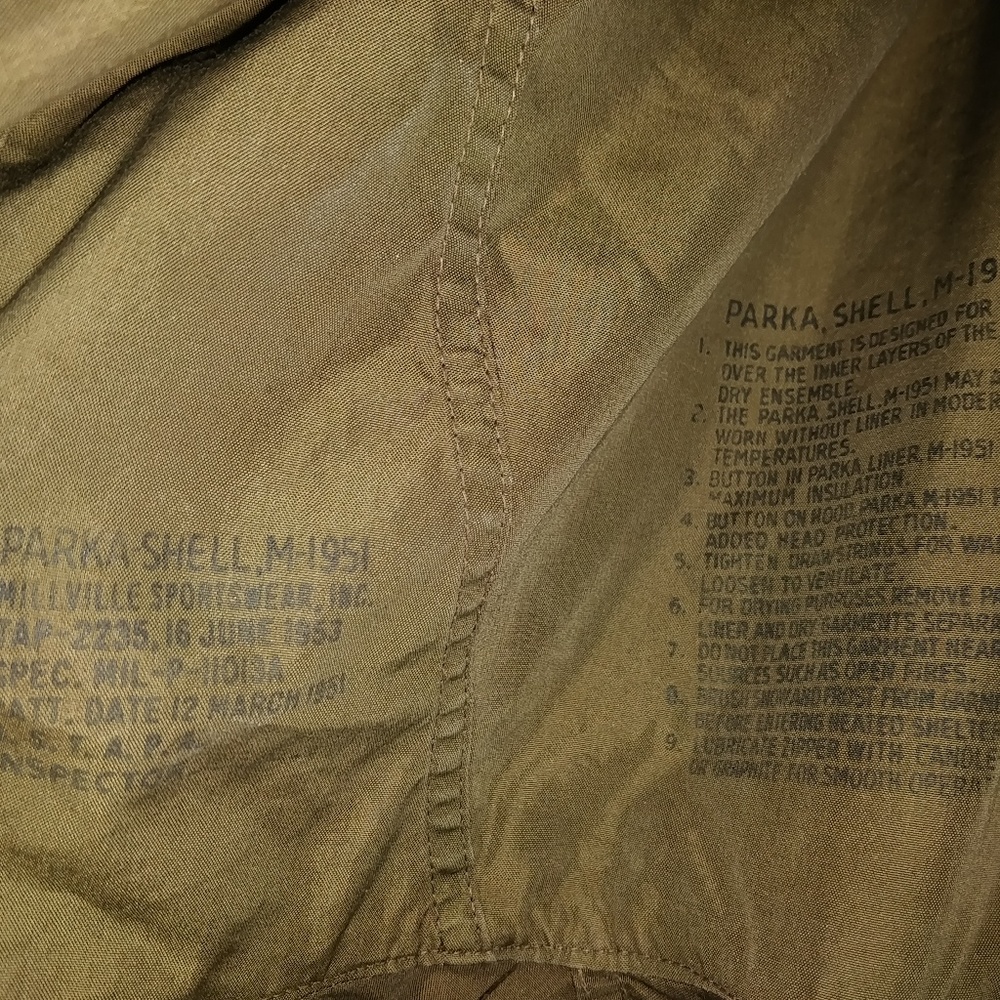 M-1951 Parka Shell w/ sheep liner